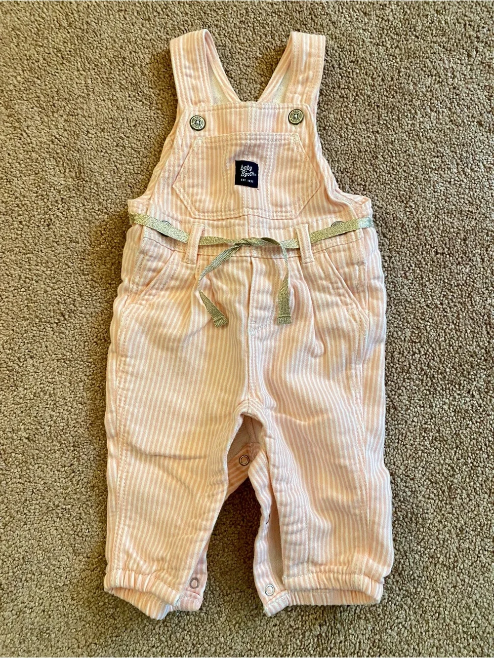 Oshkosh B’gosh Pink Striped Overalls